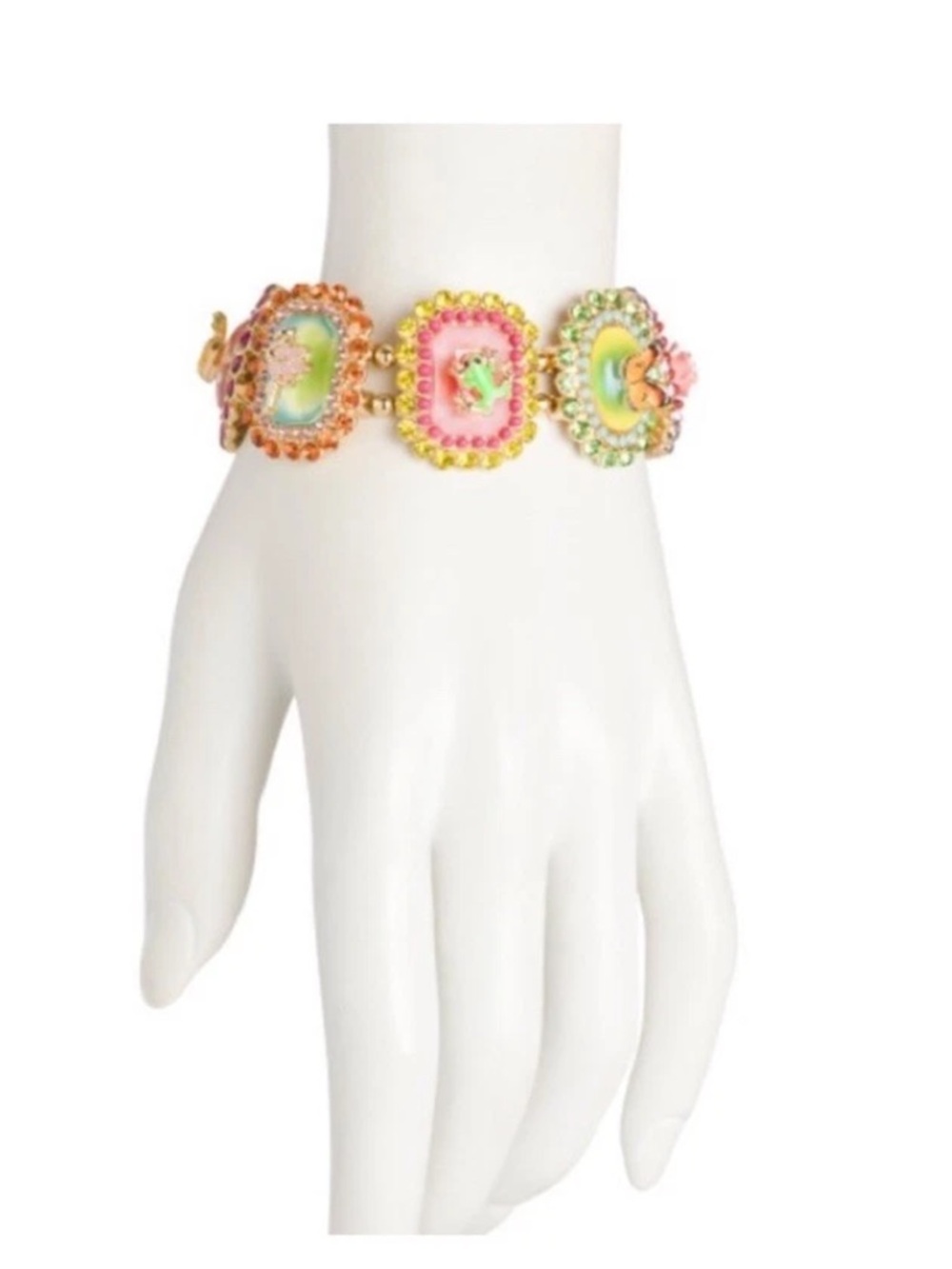 Betsey Johnson Backyard Stone Critter Bib Statement Necklace & Matching Bracelet - Picture 7 of 14